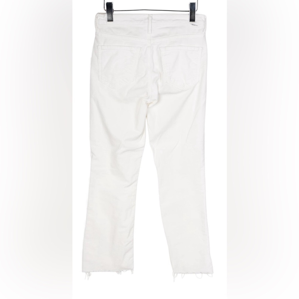 Mother jeans corduroy straight leg size 26 white the insider crop step fray - Picture 3 of 12